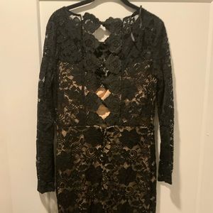 Black lace dress